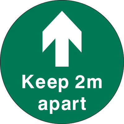 Keep 2m apart floor marker