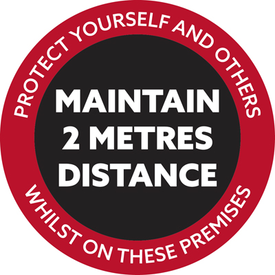 Maintain 2m Distance Floor Marker