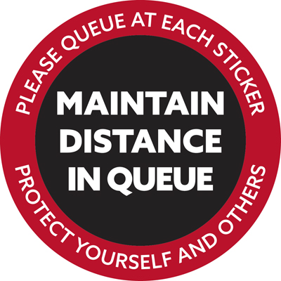 Maintain Distance In Queue Floor Marker