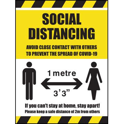 Coronavirus Social Distancing Floor Graphic 1m