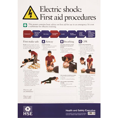 Electric Shock First Aid Poster