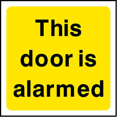 This door is alarmed 