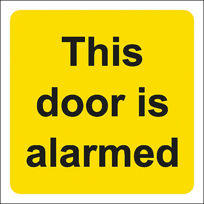 This door is alarmed 