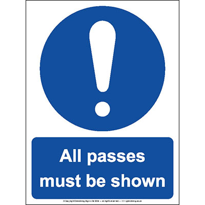 All passes must be shown