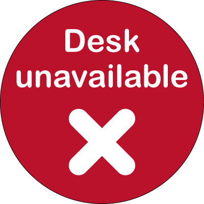 Desk unavailable label