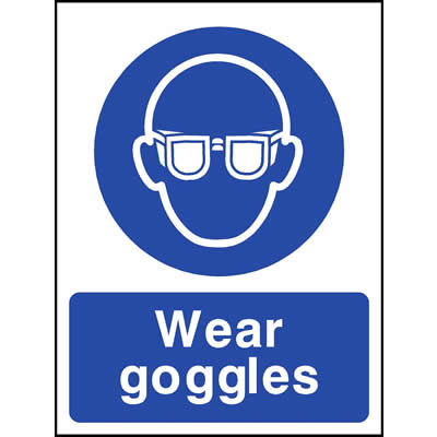 Wear goggles