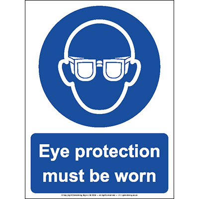 Eye protection must be worn