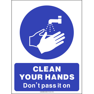 clean your hands sign