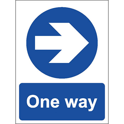 One Way Right Sign