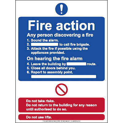 Fire action discovering a fire