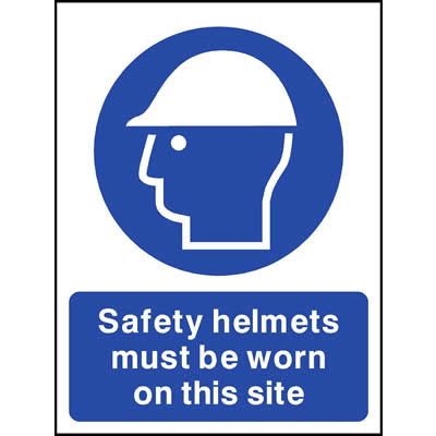 Safety helmets must be worn on this site