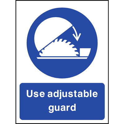 Use Adjustable Guard Sign 