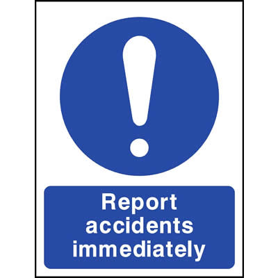 Report accidents immediately