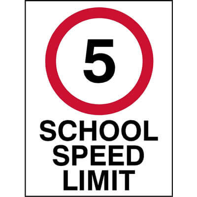 School speed limit 5 mph