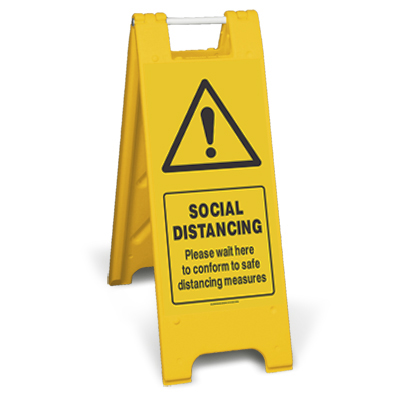 Social Distancing Standing Sign