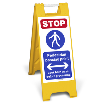 Pedestrian passing point sign stand