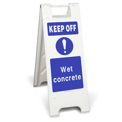 Keep off Wet concrete (Minicade) sign