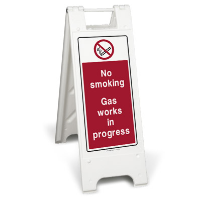 No smoking gas work in progress (Minicade)