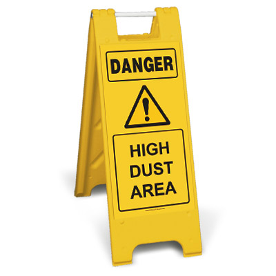 Danger high dust area sign stand (Minicade)