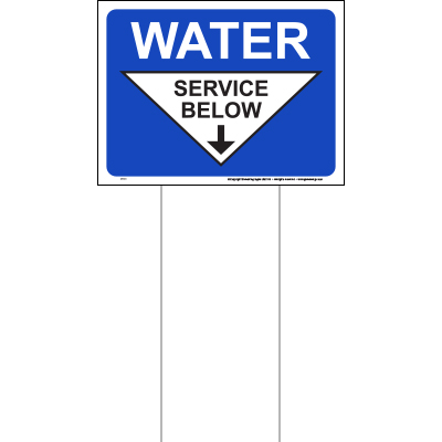 Water service below (Mark-em)