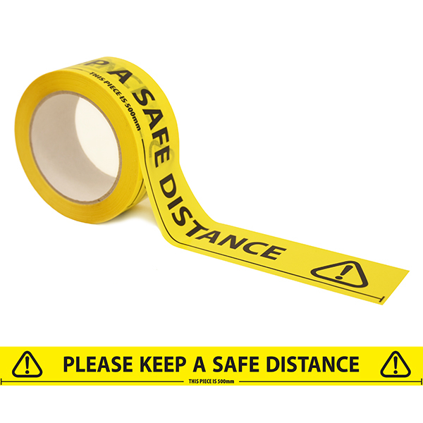 Keep a safe distance marker tape