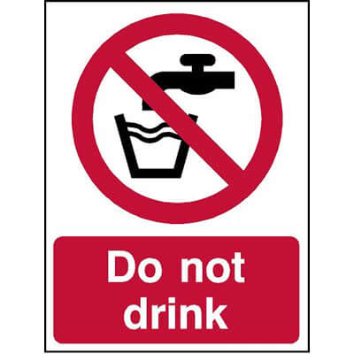 Do not drink sign