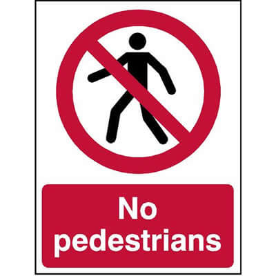 No pedestrians sign