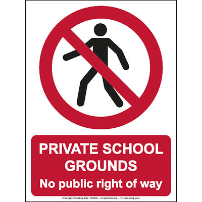 Private School Grounds No Public Right Of Way