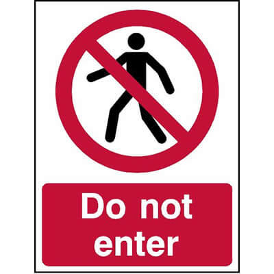 Do not enter sign