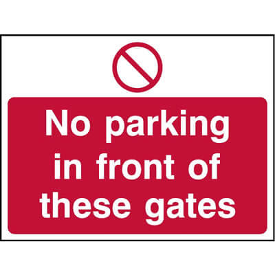 No parking in front of these gates