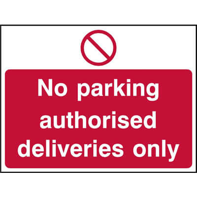No parking authorised deliveries only