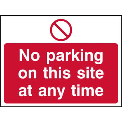 No parking on this site at any time