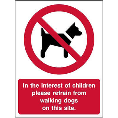 Please Refrain From Walking Dogs On This Site