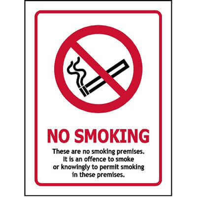 Scottish No Smoking Law Sign