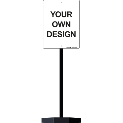Custom Sign with Portable Sign Post