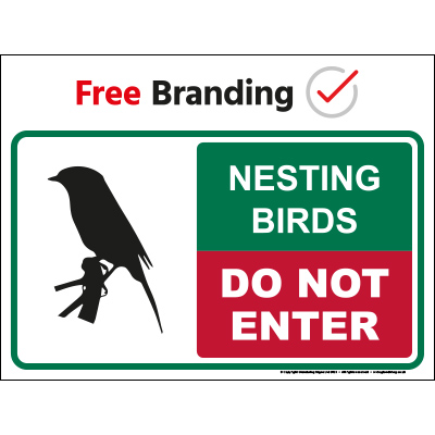 Do not enter nesting birds sign (Quickfit)
