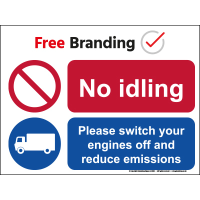 No idling sign (Quickfit)