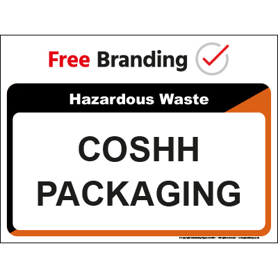 COSHH Packaging Hazardous Waste Sign (Quickfit)