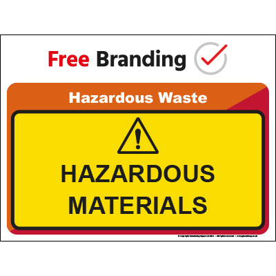 Hazardous Materials Waste Sign (Quickfit)