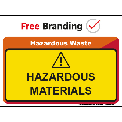 Hazardous Materials Waste Sign (Quickfit)