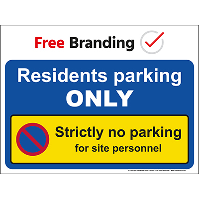 Residents parking only (Quickfit)