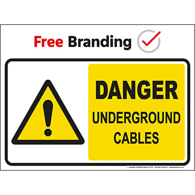 Danger underground cables sign (Quickfit)