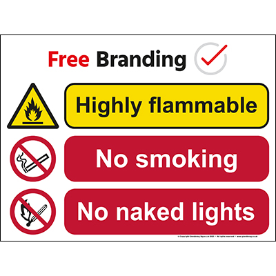 Highly Flammable No Smoking No Naked Lights (Quickfit)
