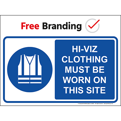 Hi-viz clothing must be worn on site (Quickfit)