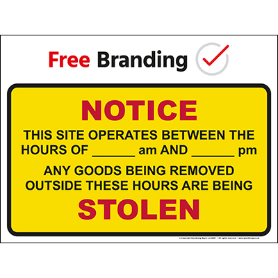 Goods stolen outside working hours (Quickfit)