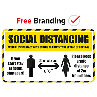 2m Social distancing sign (Quickfit)