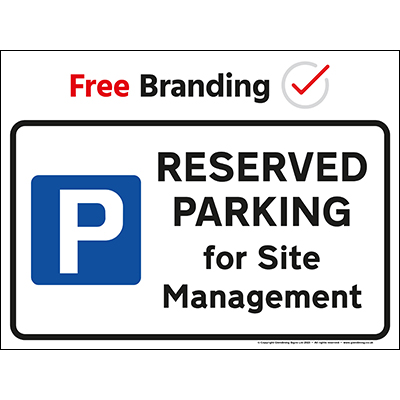 Reserved parking for Site Management (Quickfit) 