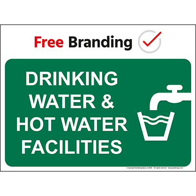 Drinking water and hot water facilities (Quickfit) Sign