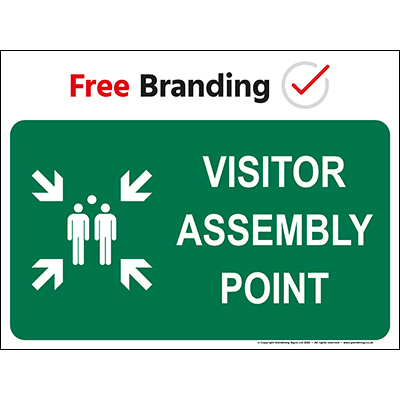 Visitor assembly point sign