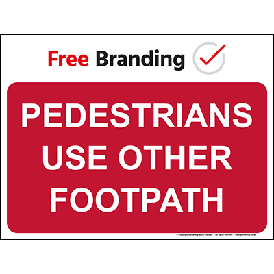 Pedestrians use other footpath (Quickfit)